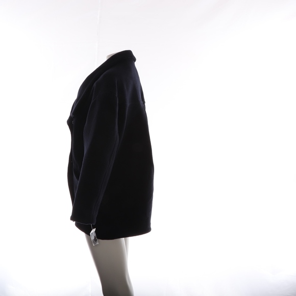 Free People S Blue Heavy Wool Coat - Picture 2 of 4